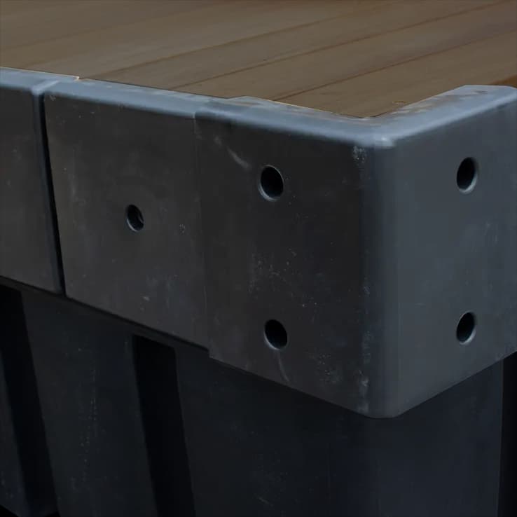 Finishing trim and full-frame bumper detail on a CAT5 dock