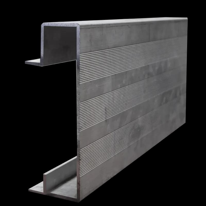 Close-up of the CAT5 9-inch aluminum mainframe extrusion