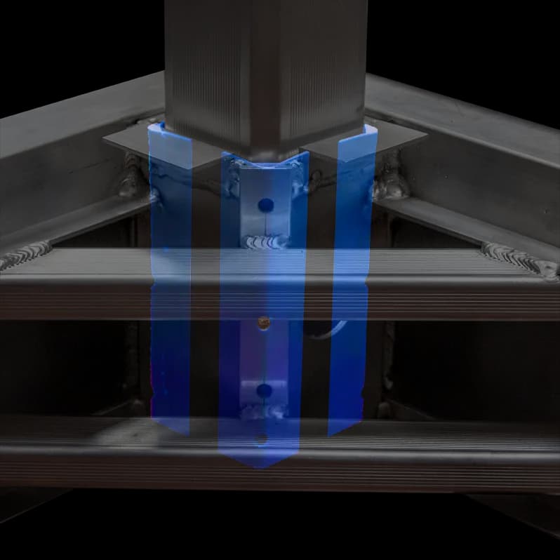 CAT5 noise-eliminating bushing installed at a metal-to-metal contact point